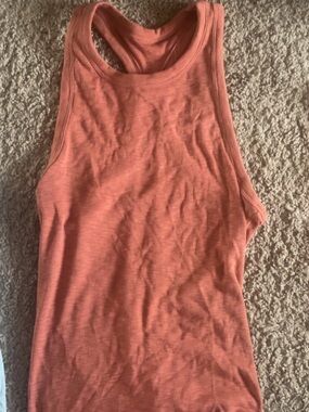 Women’s Ribbed Racerback Tank Top — Coral